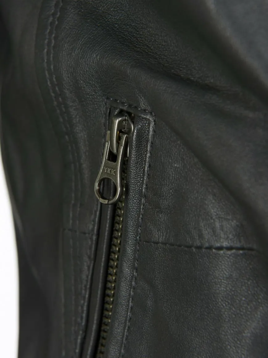 JCC Jacken & Westen*Damen Lederjacke grau uni