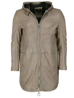 Maze Jacken & Westen*Damen Ledermantel taupe uni