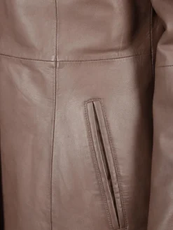 JCC Jacken & Westen*Damen Ledermantel braun uni