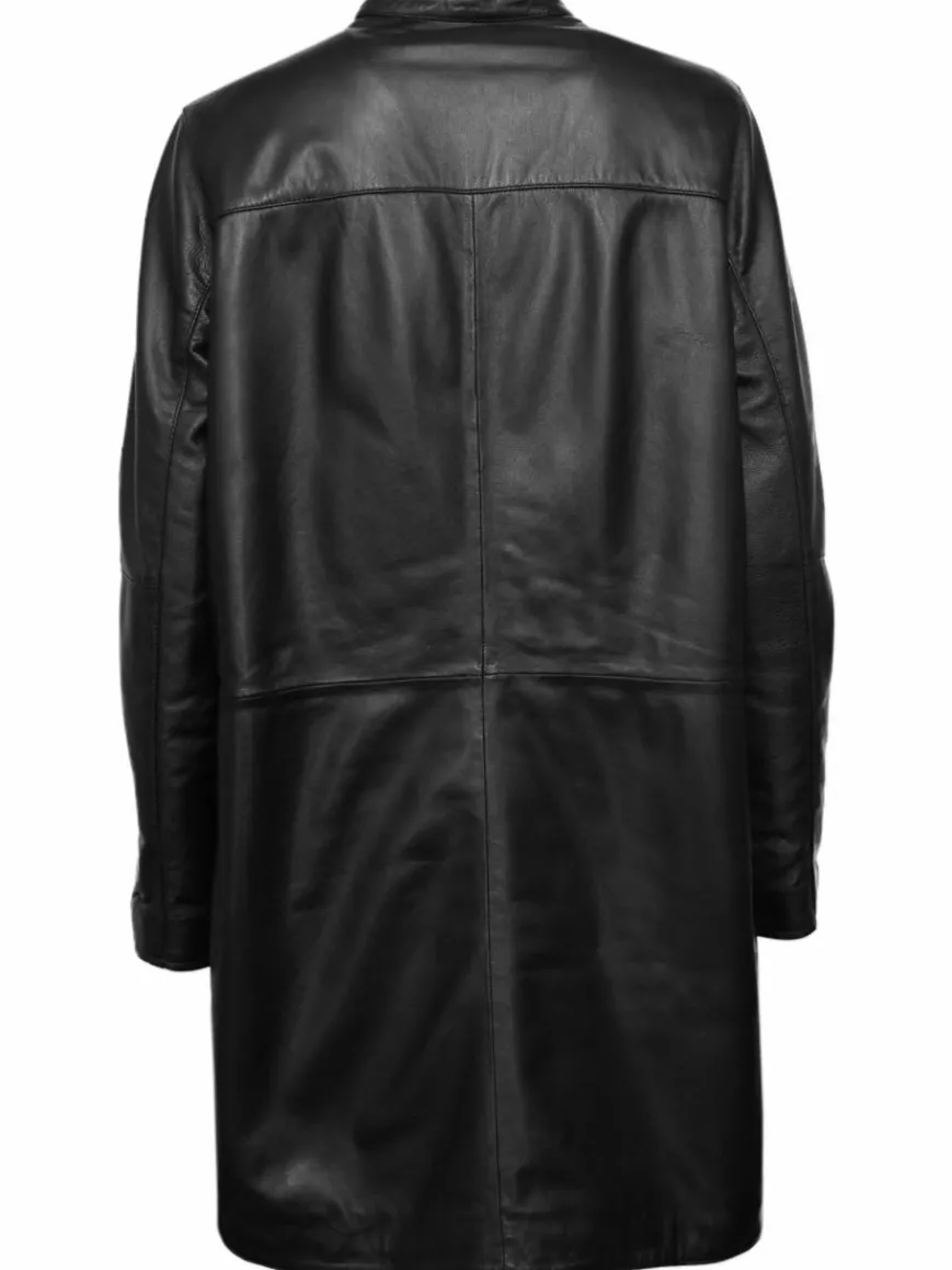 Maze Jacken & Westen*Damen Ledermantel schwarz uni