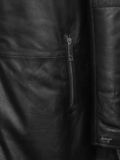 Maze Jacken & Westen*Damen Ledermantel schwarz uni