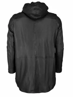 Maze Jacken & Westen*Damen Ledermantel schwarz uni