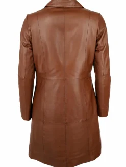 JCC Jacken & Westen*Damen Ledermantel braun uni