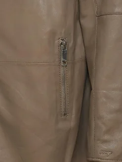 Maze Jacken & Westen*Damen Ledermantel taupe uni