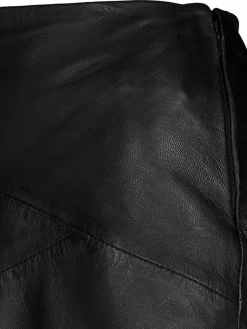 Maze Röcke*Damen Lederrock schwarz uni