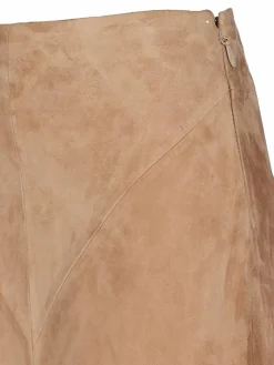 Maze Röcke*Damen Lederrock camel uni