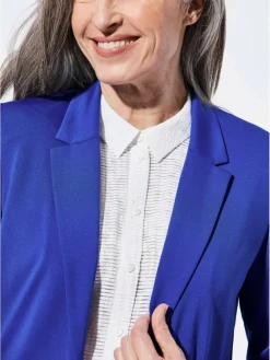 Goldner Blazer*Damen Leichtblazer - Damenblazer mit Reverskragen und Paspeltaschen royal uni