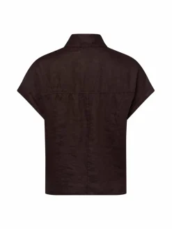 Opus Blusen*Damen Leinenbluse schoko uni