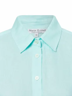 Marie Lund Blusen*Damen Leinenbluse - Rihab türkis uni