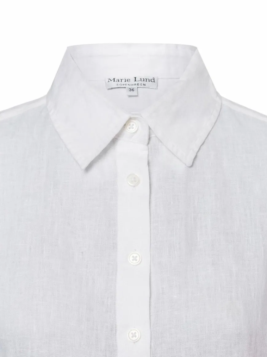 Marie Lund Blusen*Damen Leinenbluse - Rihab weiß uni