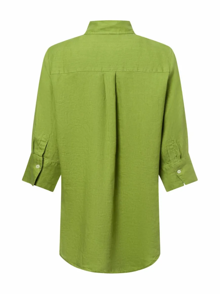 Marie Lund Blusen*Damen Leinenbluse - Rihab erbse uni