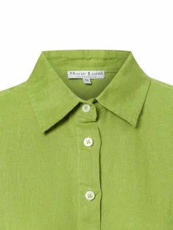 Marie Lund Blusen*Damen Leinenbluse - Rihab erbse uni