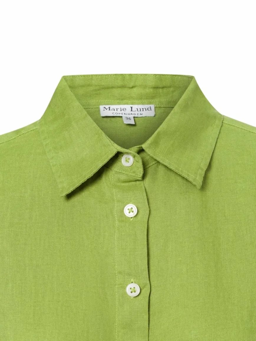 Marie Lund Blusen*Damen Leinenbluse - Rihab erbse uni