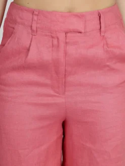Vicci Germany Hosen*Damen Leinenhose rosa uni