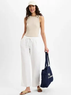 Neo Noir Hosen*Damen Leinenhose - Sonar Linen weiß uni