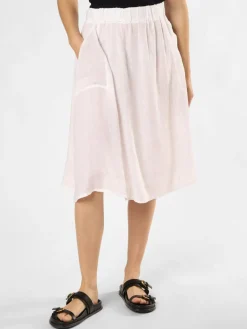 Marie Lund Röcke*Damen Leinenrock weiß uni