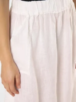 Marie Lund Röcke*Damen Leinenrock weiß uni