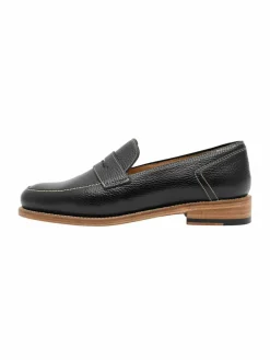 Henry Stevens Slipper*Damen Loafer – Lee PL schwarz uni
