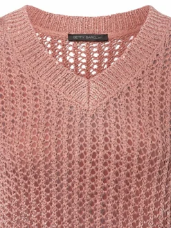 Betty Barclay Pullover & Strickjacken*Damen Lochstrickpullover altrosa meliert