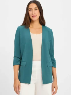 mbyM Blazer*Damen Long Blazer - Weronka smaragd uni