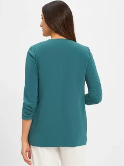 mbyM Blazer*Damen Long Blazer - Weronka smaragd uni