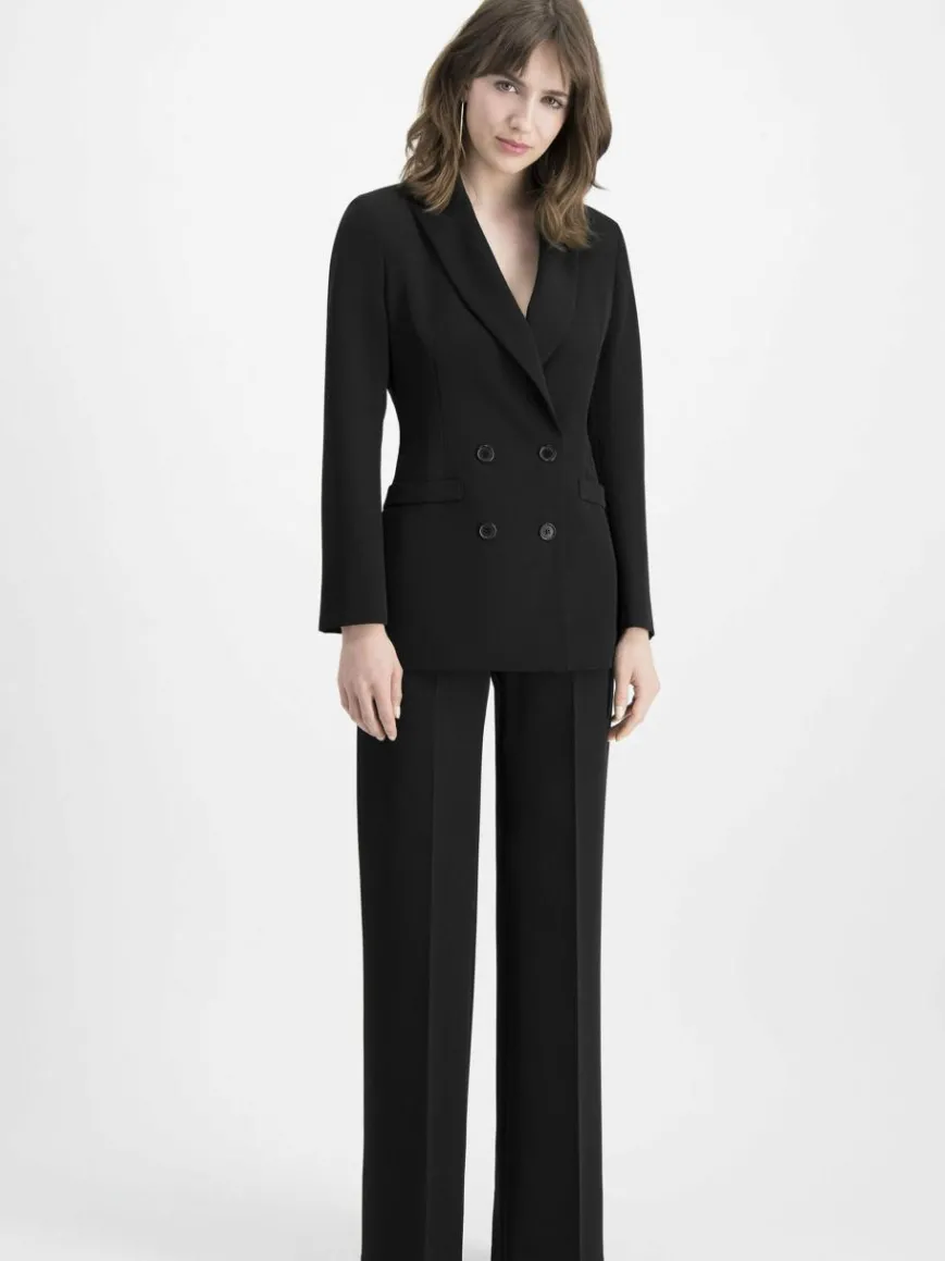 Nicowa Blazer*Damen Longblazer - CORNOVA schwarz uni