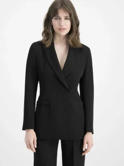 Nicowa Blazer*Damen Longblazer - CORNOVA schwarz uni