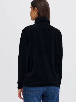 OXMO Sweatshirts & Sweatjacken*Damen Longsweatshirt - OXEBBA schwarz uni