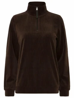 OXMO Sweatshirts & Sweatjacken*Damen Longsweatshirt - OXEBBA braun uni