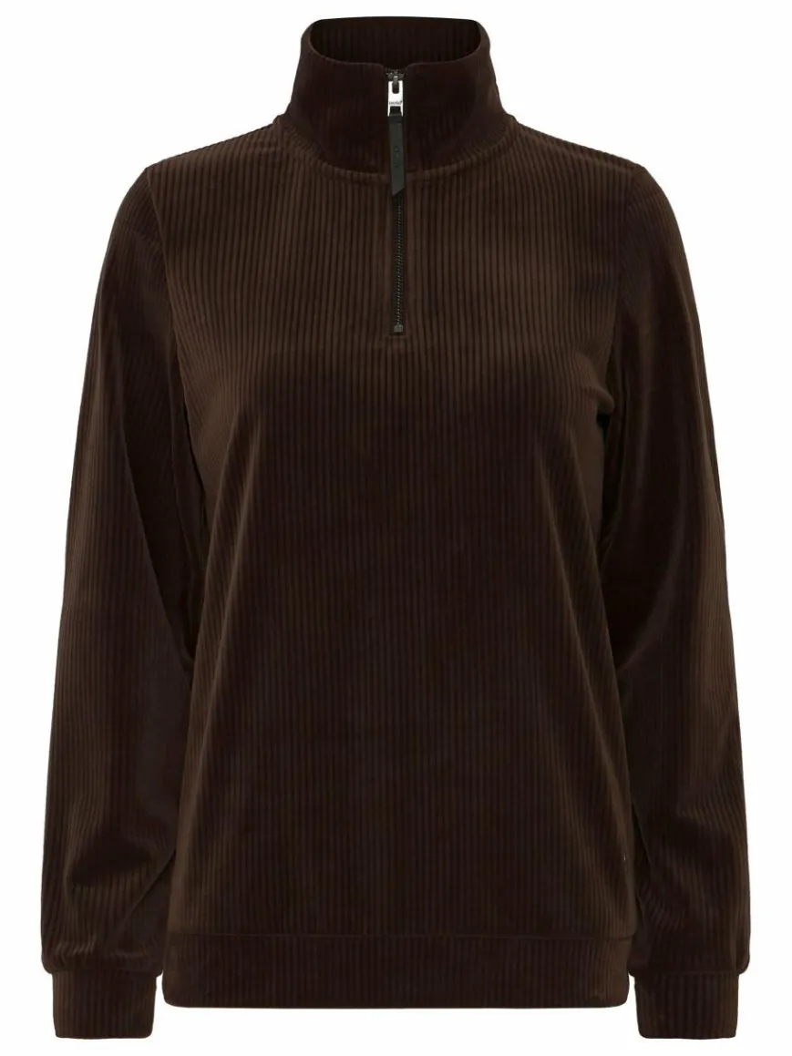 OXMO Sweatshirts & Sweatjacken*Damen Longsweatshirt - OXEBBA braun uni