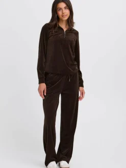 OXMO Sweatshirts & Sweatjacken*Damen Longsweatshirt - OXEBBA braun uni