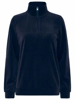 OXMO Sweatshirts & Sweatjacken*Damen Longsweatshirt - OXEBBA blau uni