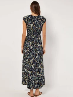 Apricot Kleider*Damen Maxikleid marine gemustert