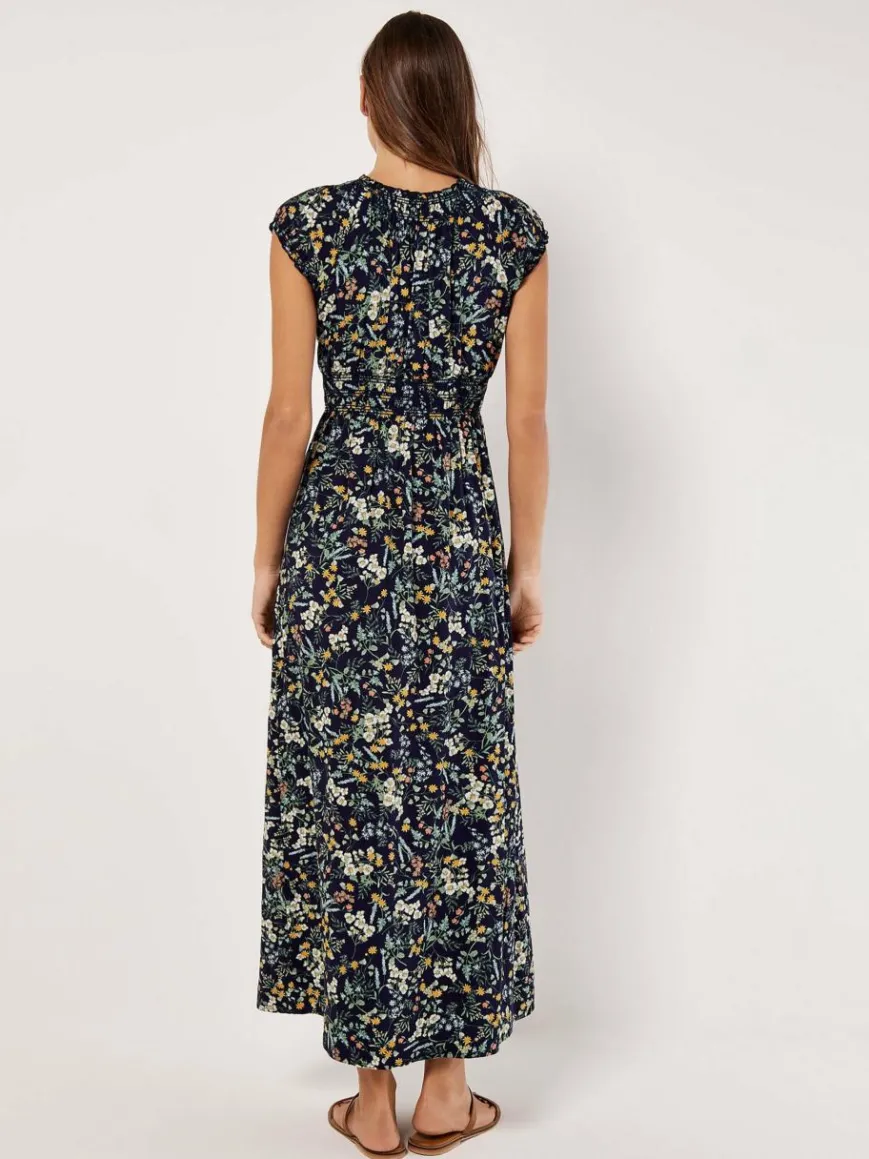 Apricot Kleider*Damen Maxikleid marine gemustert