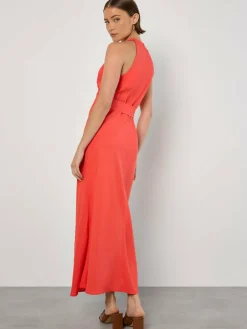 Apricot Kleider*Damen Maxikleid rosa uni