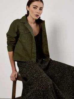 Apricot Kleider*Damen Maxikleid grün bedruckt