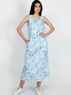 Vicci Germany Kleider*Damen Maxikleid blau bedruckt