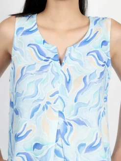 Vicci Germany Kleider*Damen Maxikleid blau bedruckt