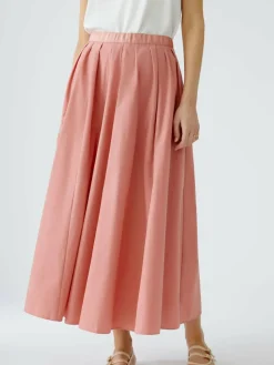 Oui Röcke*Damen Maxirock koralle uni