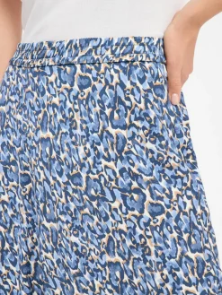 Olsen Röcke*Damen Maxirock blau mehrfarbig gemustert