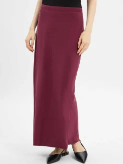 comma casual identity Röcke*Damen Maxirock bordeaux uni