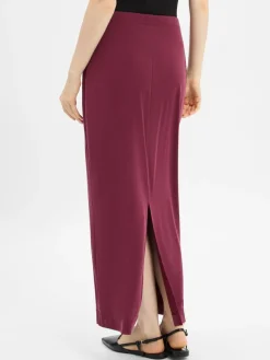 comma casual identity Röcke*Damen Maxirock bordeaux uni