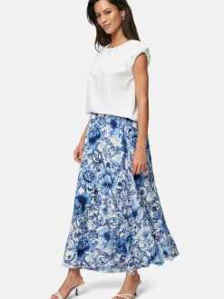 zero Röcke*Damen Maxirock mehrfarbig gemustert