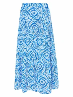 IZIA Röcke*Damen Maxirock mit Print blau uni