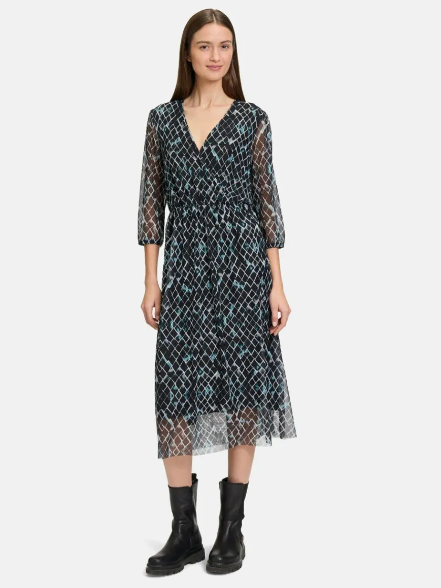 Betty & Co Kleider*Damen Mesh-Kleid mehrfarbig uni