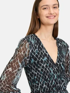 Betty & Co Kleider*Damen Mesh-Kleid mehrfarbig uni