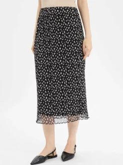 Cartoon Röcke*Damen Meshrock schwarz beige gemustert