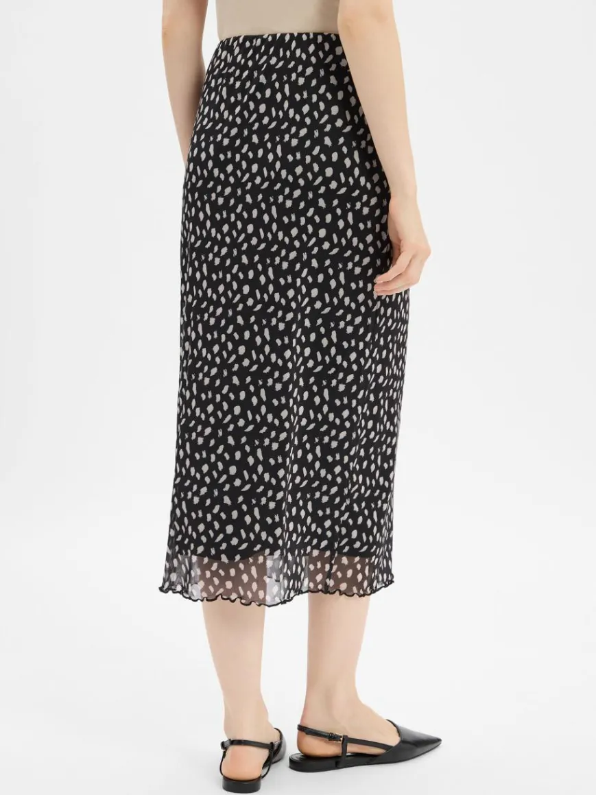 Cartoon Röcke*Damen Meshrock schwarz beige gemustert