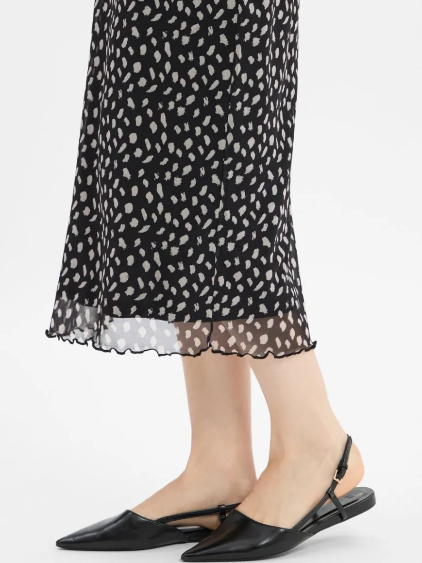 Cartoon Röcke*Damen Meshrock schwarz beige gemustert