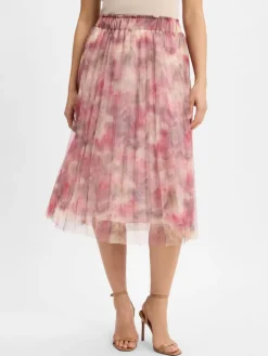 More & More Röcke*Damen Mesh-Rock altrosa beige gemustert